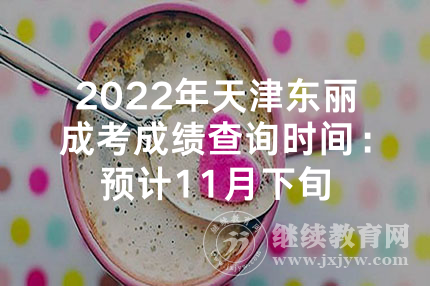 2022年天津东丽成考成绩查询时间：预计11月下旬