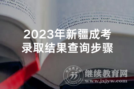2023年新疆成考录取结果查询步骤