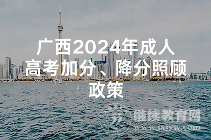 广西2024年成人高考加分、降分照顾政策