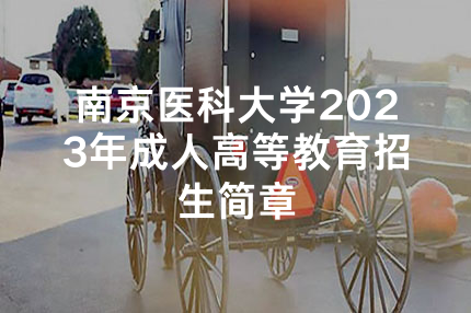 南京医科大学2023年成人高等教育招生简章