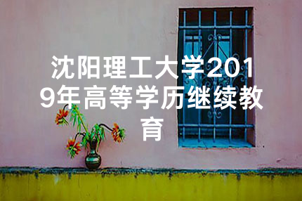 沈阳理工大学2019年高等学历继续教育